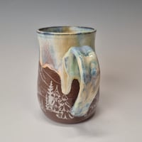 Image 5 of 16 oz. Cozy cabins set in the forest with Snow-covered Colored Lights rim 01202601