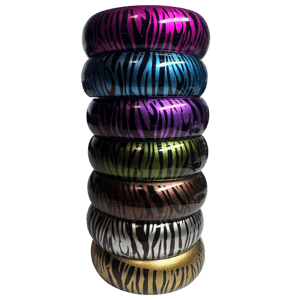 Image of skinny zebra bangles