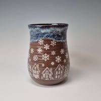 Image 2 of 18 oz. Snowy Village of Tiny Houses with Twinkle Lights as Night rim 01202604