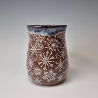 Image 2 of 16 oz. White-out of Big, Fluffy Snowflakes with Twinkle Lights as Night rim 01202606