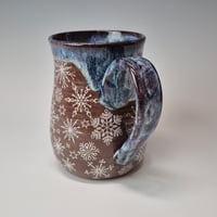 Image 4 of 16 oz. White-out of Big, Fluffy Snowflakes with Twinkle Lights as Night rim 01202606