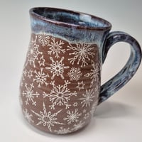 Image 5 of 16 oz. White-out of Big, Fluffy Snowflakes with Twinkle Lights as Night rim 01202606
