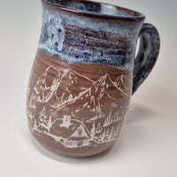 Image 6 of 16 oz. Cozy cabins set in the forest with Twinkle Lights as Night rim 01202608