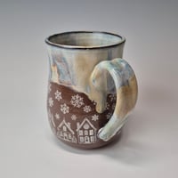 Image 4 of 16 oz. Snowy Village of Tiny Houses with Snow-covered Colored Lights rim 01202609