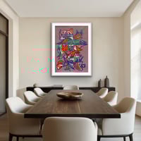 Image 2 of Hawk - 36 x 48" Paint & marker on paper