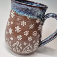 Image 5 of 16 oz. Snowy Village of Tiny Houses with Twinkle Lights as Night rim 01202610