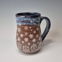Image 1 of 18 oz. Snowy Village of Tiny Houses with Twinkle Lights as Night rim 01202614