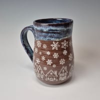 Image 4 of 18 oz. Snowy Village of Tiny Houses with Twinkle Lights as Night rim 01202614
