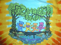 Image 2 of GRATEFUL DEAD WOOD BEARS LICENSED ART TIE DYE T SHIRT