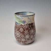 Image 1 of 16 oz. White-out of Big, Fluffy Snowflakes with Snow-covered Colored Lights rim 01202616