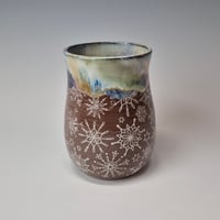 Image 2 of 16 oz. White-out of Big, Fluffy Snowflakes with Snow-covered Colored Lights rim 01202616