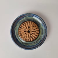 Image 2 of Grater dish - Lichen (Green) with colored rim 01202601