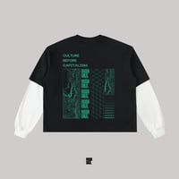 Image 1 of Culture Before Capitalism - MNK print Skate T-shirt.