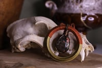 Image 2 of Brass ring orange cotton flower agate necklace