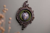 Image 1 of Green linen labradorite wall hanger