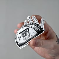 Image 1 of Five Finger Taco Matte Vinyl Sticker
