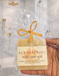 Image 4 of Honey & Oat Milk Soap 4.3 oz Bar-Handmade for Dry Sensitive Skin