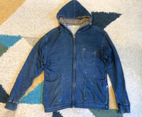 Image 1 of Pure Blue Japan jeans indigo dyed hooded sweater, size 2 (M)