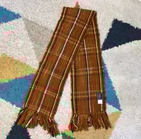 Image 1 of Chamula Monitaly yuketen hand woven merino wool scarf, made in Mexico