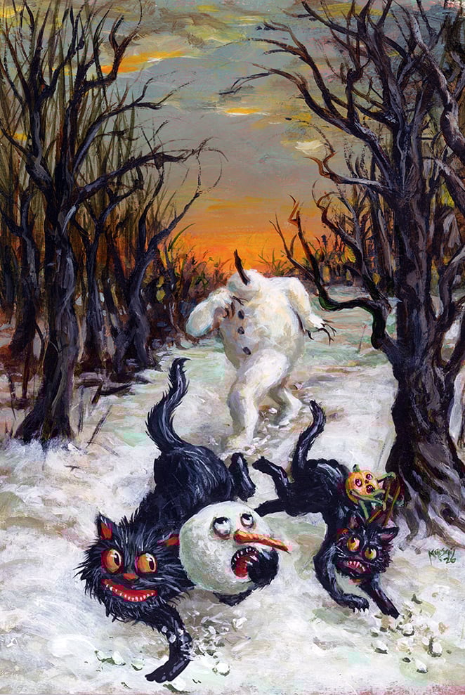 Image of "Give That Back!" The February 2026 Shiverbones Halloween Card