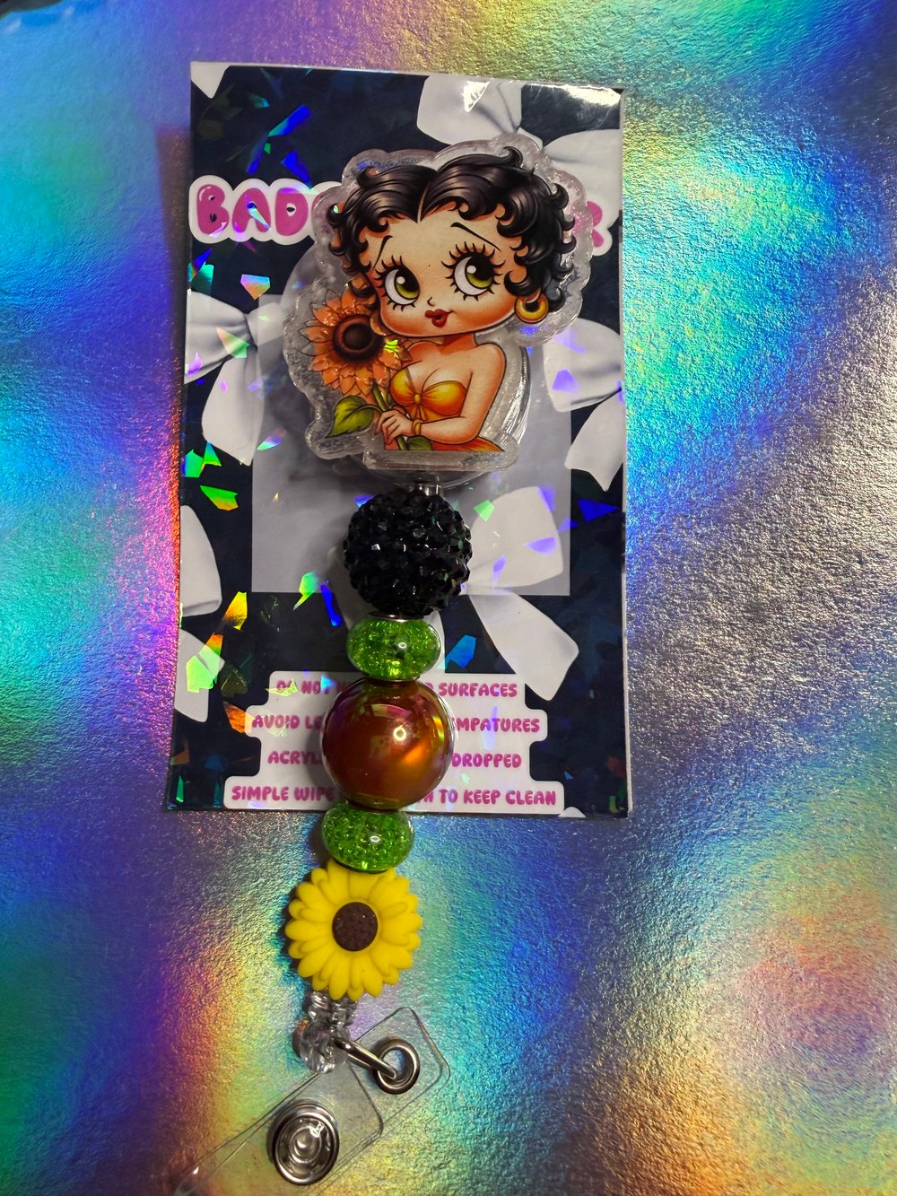 Image of Boop badge reel