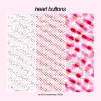 Image 1 of heart buttons