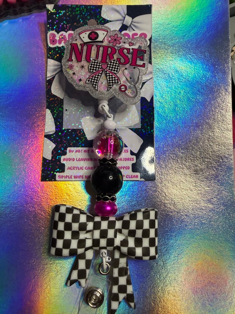 Image of Nurse with checkered bow