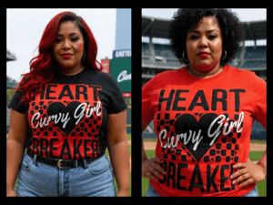 Image of CURVY GIRL HEARTBREAKER T-SHIRT