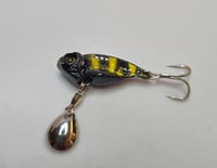 Image 1 of Black n Yellow "Gold"  "metal blade lure (tail spinner)"