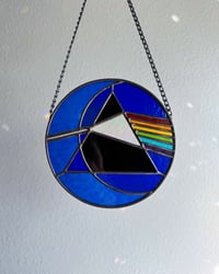 Image 1 of Pink Floyd / The Dark Side of the Moon Stained Glass Suncatcher