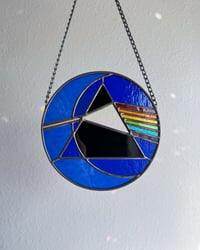 Image 3 of Pink Floyd / The Dark Side of the Moon Stained Glass Suncatcher