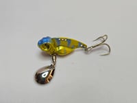 Image 1 of Golden-Blue "metal blade lure (tail spinner)"