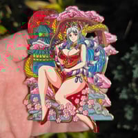 Crimson Moon Oni Pin (Red Dress)