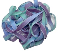 Image 3 of 1PC. MERMAID TALE 42" hand dyed wrist wrap bracelet silk ribbon//Yoga wrist wrap bracelet ribbon