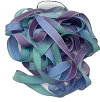Image 4 of 1PC. MERMAID TALE 42" hand dyed wrist wrap bracelet silk ribbon//Yoga wrist wrap bracelet ribbon