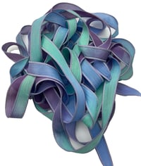 Image 5 of 1PC. MERMAID TALE 42" hand dyed wrist wrap bracelet silk ribbon//Yoga wrist wrap bracelet ribbon