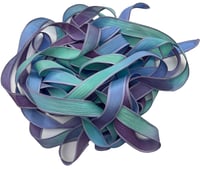 Image 6 of 1PC. MERMAID TALE 42" hand dyed wrist wrap bracelet silk ribbon//Yoga wrist wrap bracelet ribbon