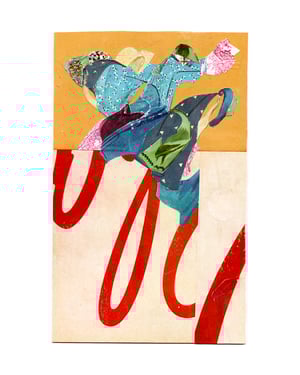 mirroring another [handcut paper collage]