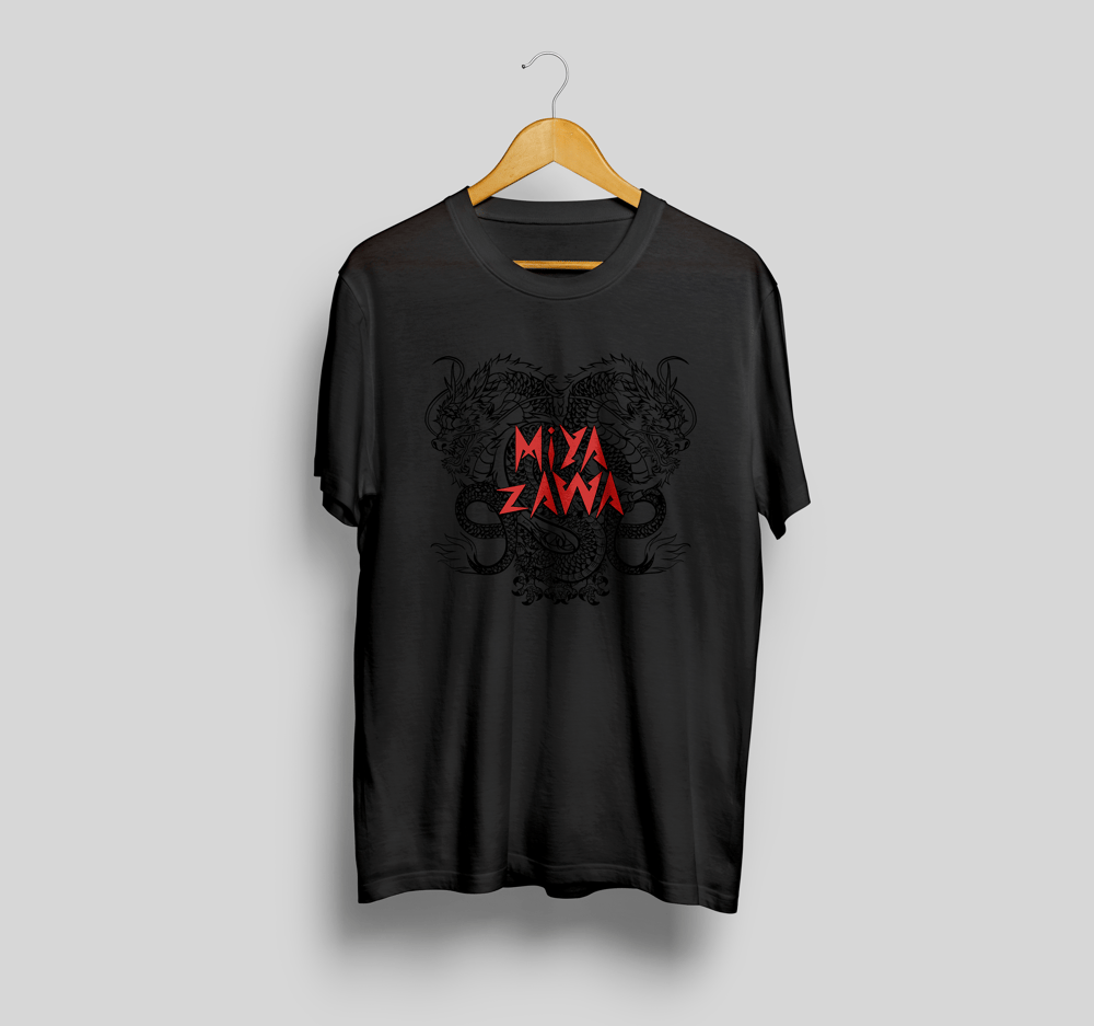 Image of MIYA ZAWA - Dragon Tee - BLACK