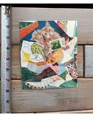 fluted pink [handcut paper collage]