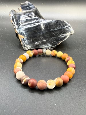 8mm Matte Mookaite Stretch Bracelet 