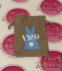 Image 2 of Drawstring Easter Bunny Bag