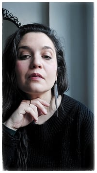 Image 7 of Orecchini pendenti in pelle NINFA - AzzurroSilver - 30% off