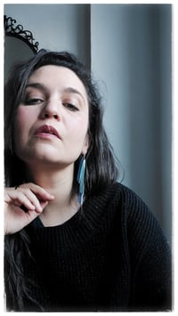 Image 7 of Orecchini pendenti in pelle NINFA - Oceano - 30% off