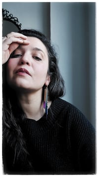 Image 3 of Orecchini pendenti in pelle NINFA CRYSTAL - Arcipelago - 30 % off