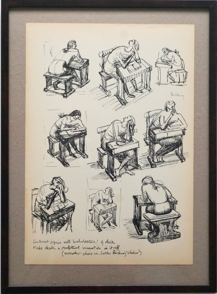 Image of henry moore / mary doing her homework / L26/098/099