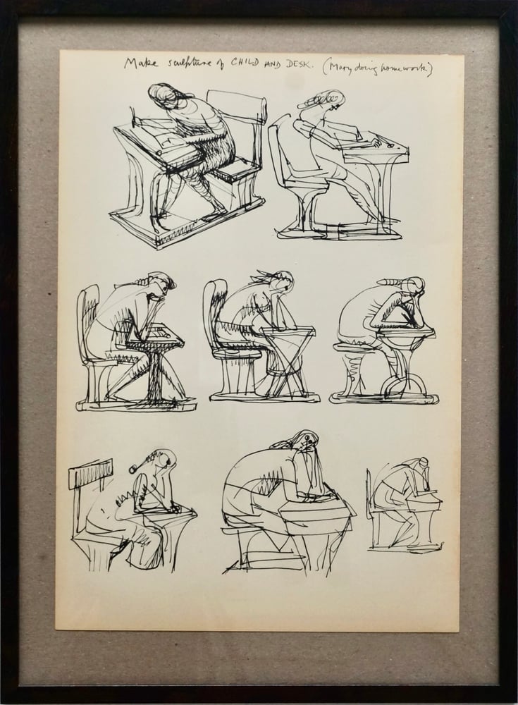 Image of henry moore / mary doing her homework / L26/098/099