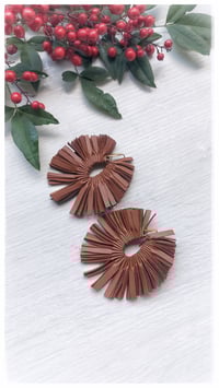 Image 2 of PEACOCK earrings - Tobacco