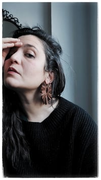 Image 6 of PEACOCK earrings - Tobacco