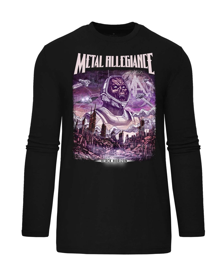 Image of Metal Allegiance Black Horizon Long Sleeve Shirt